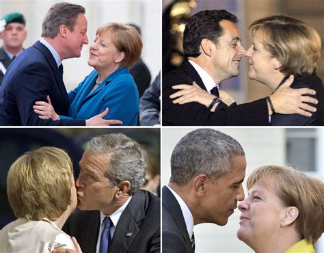 Angel Merkels Awkward Kisses Pictures Pics Uk