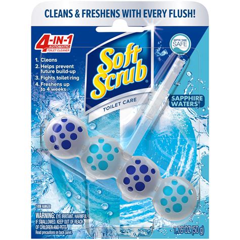 Soft Scrub In Rim Hanger Automatic Toilet Bowl Cleaner Sapphire Waters Count Walmart Com