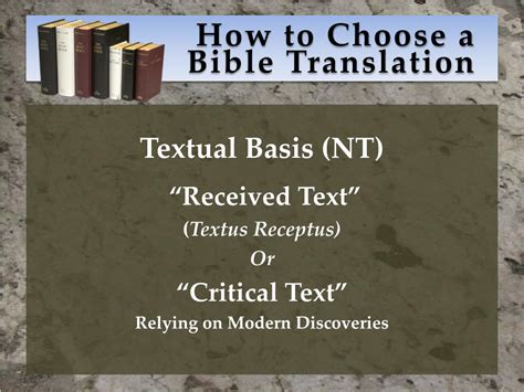 Ppt How To Choose A Bible Translation Powerpoint Presentation Free