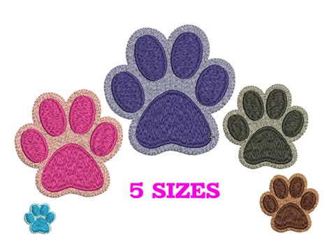 Embroidery Design Paw Print Machine Embroidery Design Dog Paw Etsy Canada