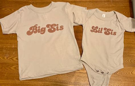 Big Sis Lil Sis Matching Shirts Etsy