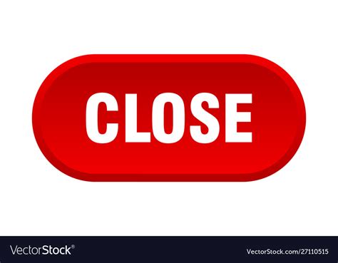 Close Button Rounded Red Sign Royalty Free Vector Image