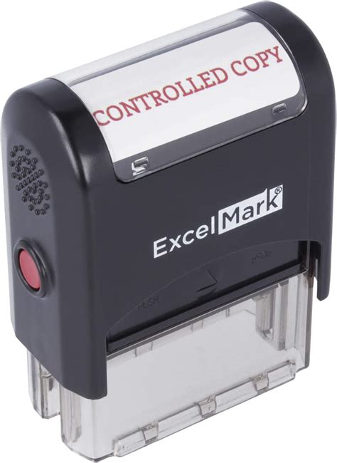 Controlled Copy Self Inking Rubber Stamp Red Ink