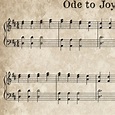 Ode to Joy Printable Vintage Sheet Music Instant Download - Etsy