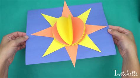 3d Paper Sun How To Make A Sun From Paper Step By Step Construction