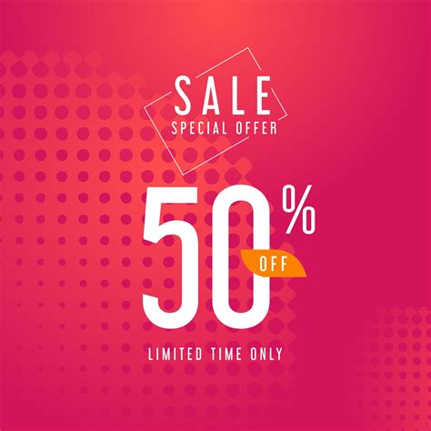 Sale Special Offer Pink Banner For Promotion 1427607 Vector Art At Vecteezy