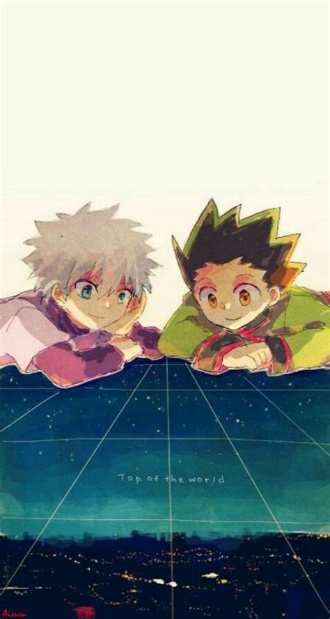 Gon departs on a journey to become a hunter and eventually find his father. Killua & Gon Hunter X Hunter Wallpaper IPhone my edition A.Aisuru | Hunter x hunter, Hunter ...