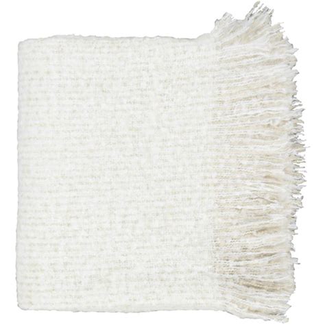 Joy Modern Classic Ivory Woven Throw Blanket Kathy Kuo Home