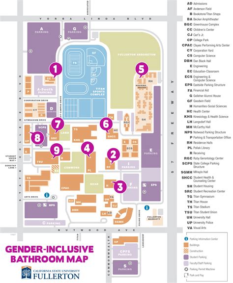 8 Cal State Fullerton Campus Map Maps Database Source