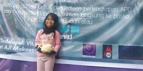 Bocah 6 Tahun Di Makassar Sumbangkan Isi Celengannya Untuk Tim Medis