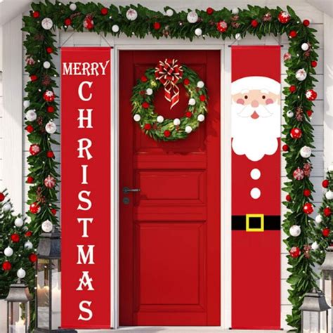 Merry Christmas Decor Banners New Year Outdoor Indoor Christmas