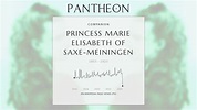 Princess Marie Elisabeth of Saxe-Meiningen Biography | Pantheon