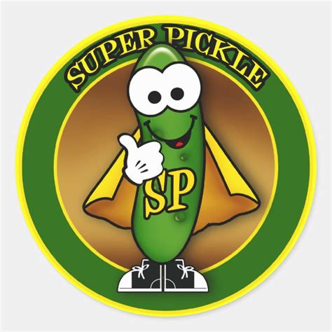 Super Pickle Sticker Zazzle
