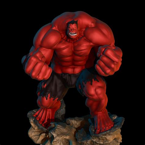 Red Hulk Statue 3d Print Model By Lisahenniga