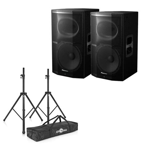 Pioneer Xprs 12 Active Pa Speaker Pair With Stands Gear4music