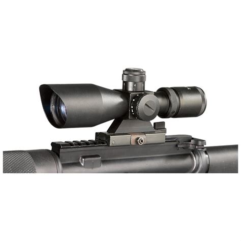 Aim Sports Ar 15 3 9x40mm Dual Illuminated Tactical Scope Matte Black