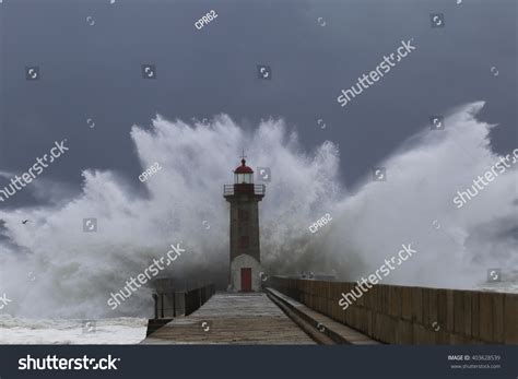 Wave Bigger Than Lighthouse Stock Photo 403628539 Shutterstock