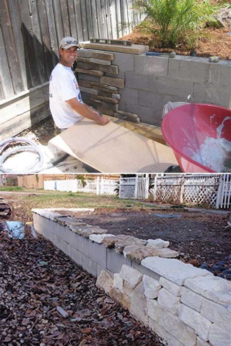 Rather than messing around with mortar, they lay the walls down like lego once the concrete sets up, you can either wait for the paper to biodegrade, peel it off, or burn it off. 20 Inspiring Tips for Building a DIY Retaining Wall