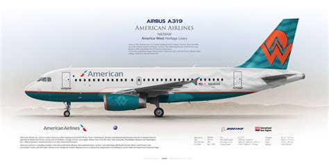 Airbus A319 American Airlines N838aw America West Heritage Livery