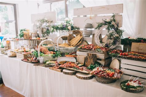 Buffet Display For Bridal Shower Or Wedding Wedding Buffet Rustic