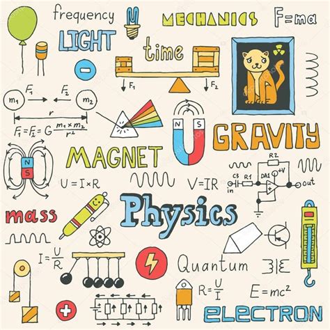 Physics Hand Drawn Illustration Science Drawing Science Doodles