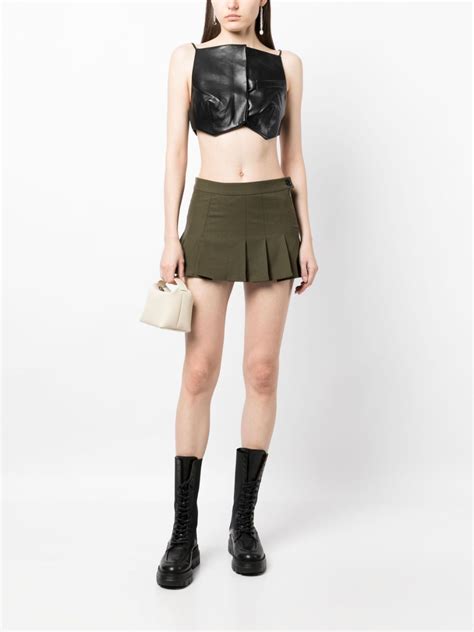 Aya Muse Pleated Low Rise Mini Skirt Farfetch