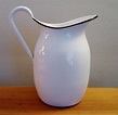 Vintage white enamel pitcher