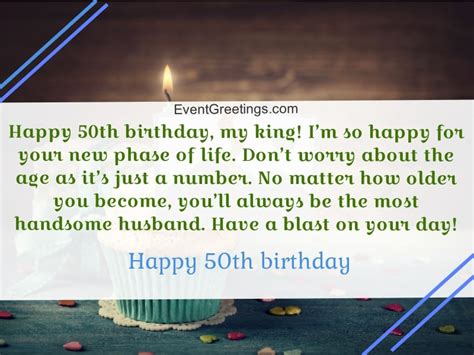 50th Birthday Quotes For Husband Birthday Greetings