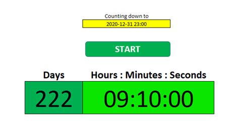 Excel Countdown Template Excel 2016 Example Calendar Printable Gambaran