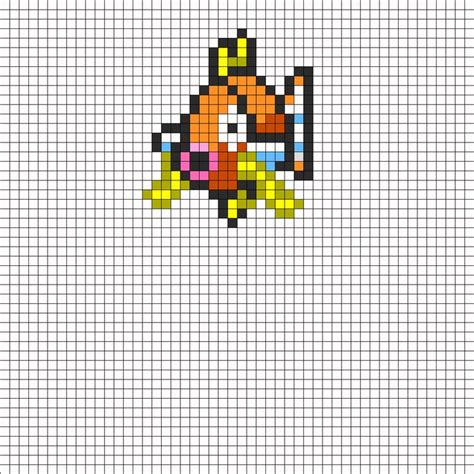 Magikarp Sprite Kandi Pattern Pokemon Perler Beads Pokemon Bead