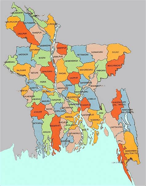 Bangladesh Map With Divisions And Districts Editable Powerpoint Maps