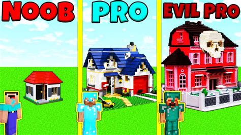 Minecraft Battle Noob Vs Pro Vs Evil Pro Lego House Build Challenge
