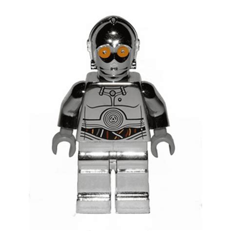 Lego Star Wars Tc 14 Protocol Droid Chrome Silver With Blue Red And