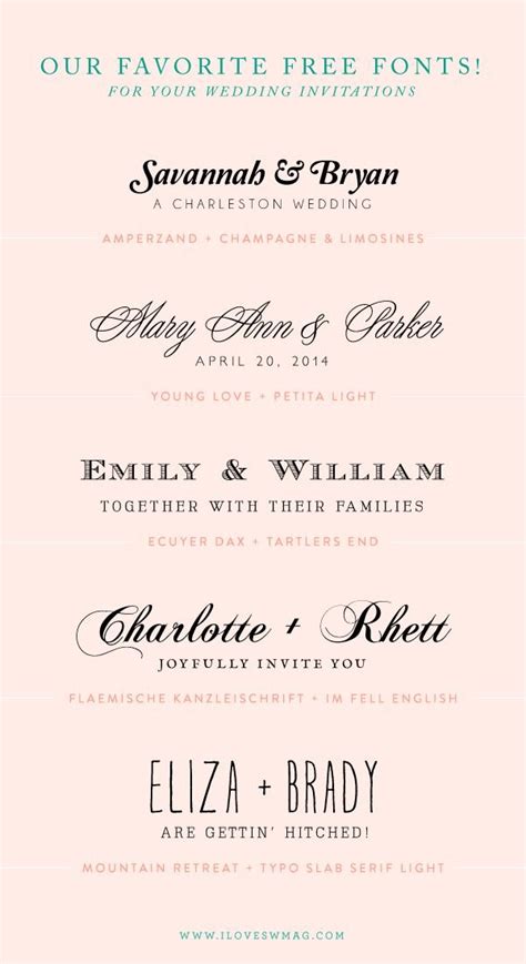 Good Font Combinations For Wedding Invitations