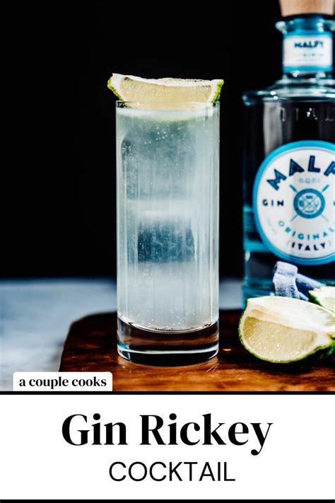 Classic Gin Rickey 3 Ingredient Cocktail A Couple Cooks