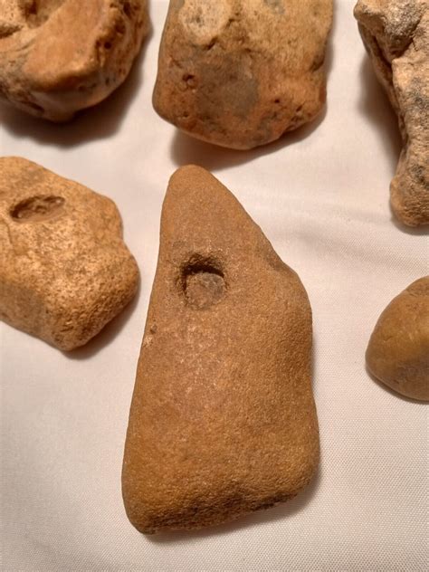 Native Indian Ancient Artifact Mortar Fire Nutting Stone Tool