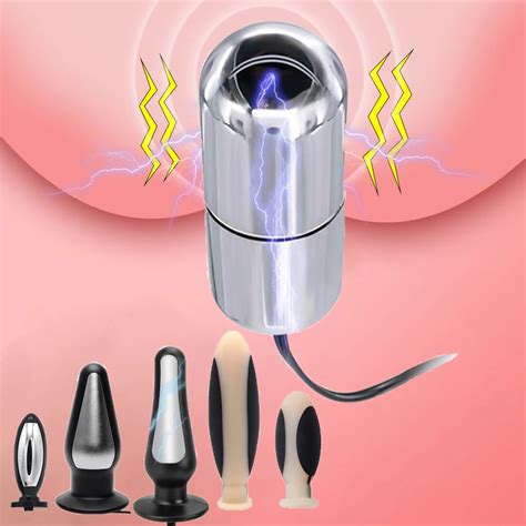 Electric Shock Vaginal Plug Vibrating Egg Anal Butt Plug Electric Stimulation Prostate Massager
