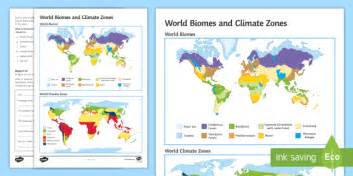 World Biomes And Climate Zones Map Worksheet Activity Sheet
