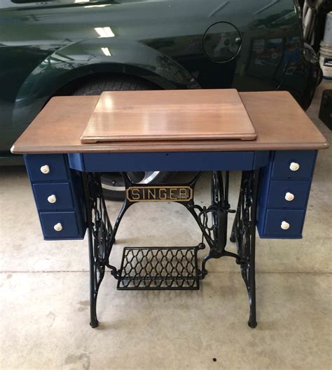 The table is big enough with a 4' x 6' size. Vintage Sewing Table -> Makeup Vanity #handmade #crafts # ...