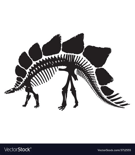 Dinosaur Skeleton Silhouette Clip Art