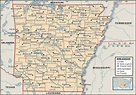 State and County Maps of Arkansas | Map of arkansas, County map, Map