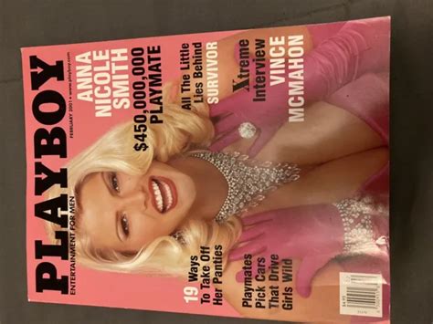 Playboy Magazine February Anna Nicole Smith Vince Mcmahon Interview Wwf Picclick