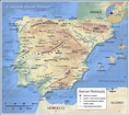 Physical Map Of Europe Iberian Peninsula