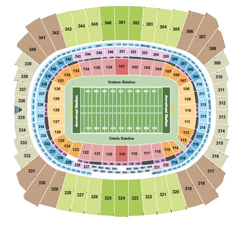 Arrowhead Stadium Seating Chart With Rows Two Birds Home