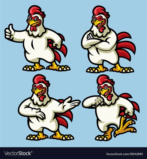Chicken Mascot Royalty Free Vector Image Vectorstock
