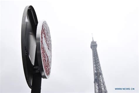 Eiffel Tower Closed Due To Bad Weather Conditions Amid Snowfall