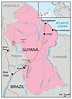 Large political map of Guyana | Guyana | South America | Mapsland ...