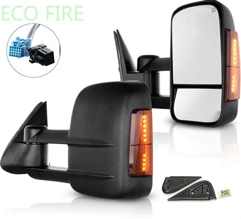 Tow Power Heated Signal Side View Mirrors Pair For 2003 2007 Chevy Gmc
