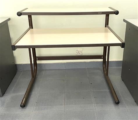 Artwright Steel Two Tier Office Study Computer Table Furniture