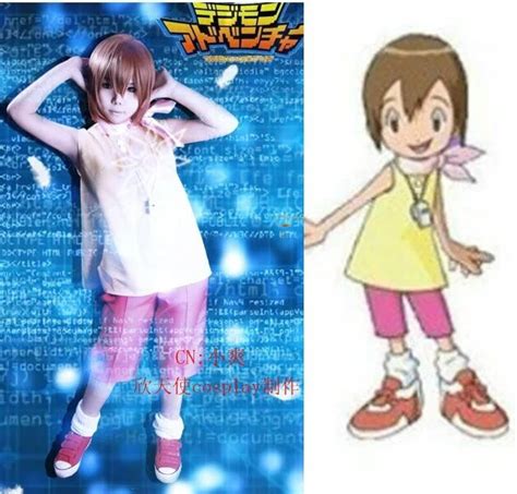 Digimon Adventure Yagami Hikari Cosplay Costume Anime Cos Party Costumes Tops Pants Neckband On
